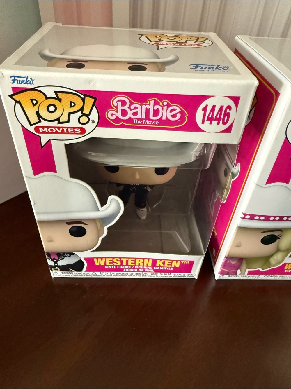 Funko pop movies Barbie the Movie Western Ken 1446 & Barbie 1447 Set NWT - Picture 3 of 8